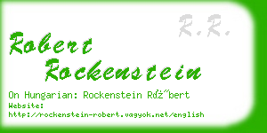 robert rockenstein business card